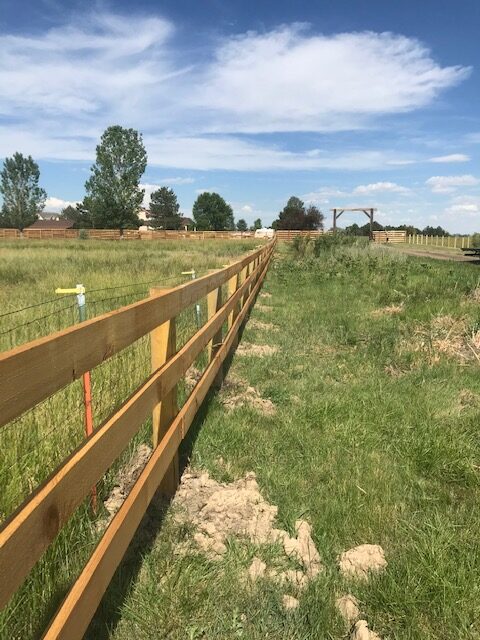 Wood ranch fence